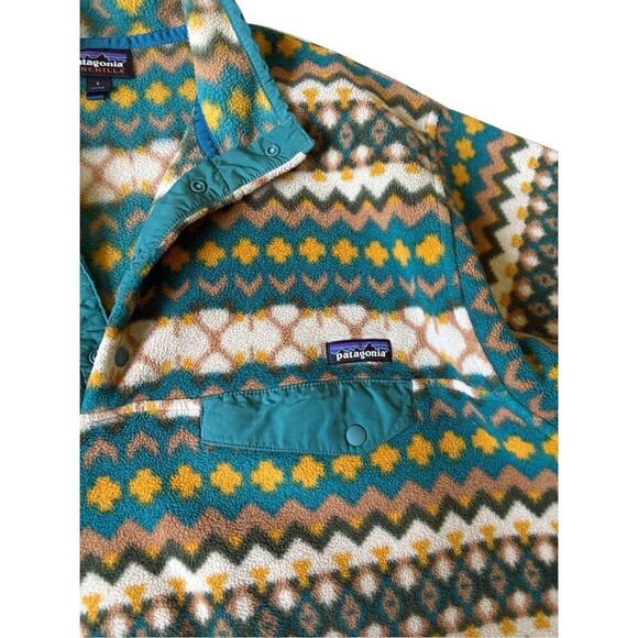 Patagonia Men’s Synchilla Snap-T Pullover size L Cliff Arbor Green - Picture 10 of 11